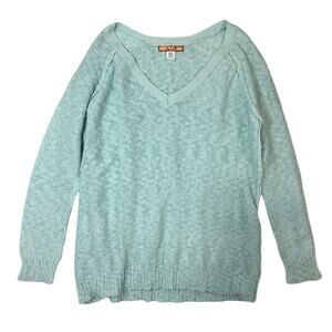 Oversized V-Neck Sweater loose knit Women’s medium pastel